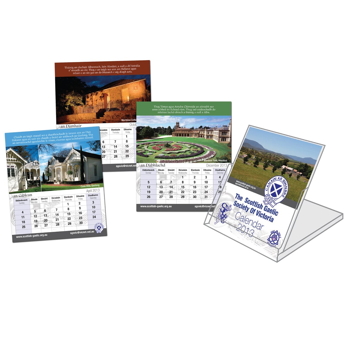 Wall, desk and magnetic calendars produced by Intertype Publishing and Printing