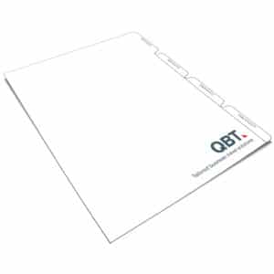 Intertype Publish and Print fabricates custom enviro tab sets