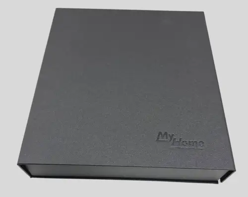 My Home Binder Box Grey A grey rectangular box with the text "MyHome" embossed on the top surface.