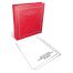 A red binder labeled 'Self Managed Superannuation Fund Register' alongside empty tabbed dividers for organization.